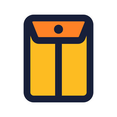 Sticker - envelope flat line icon