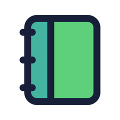 Sticker - notebook flat line icon