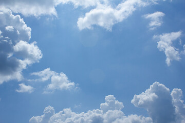 
Blue sky and white clouds.