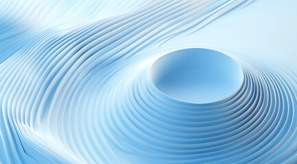 Poster - Light blue and white waving background in 3d