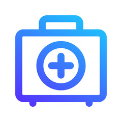 Canvas Print - first aid kit gradient icon