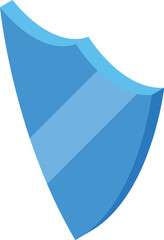 Poster - Blue shield, a symbol of protection, providing security and safety
