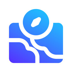 Sticker - maps gradient fill icon