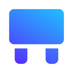 Sticker - signboard gradient fill icon