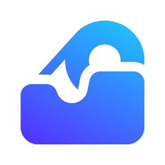 Sticker - tape gradient fill icon