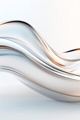 Poster - A deluxe 3D background with smooth, flowing lines and a high-gloss finish, perfect for luxury product presentations with ample space for text.