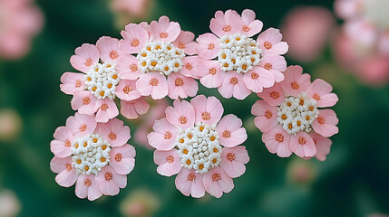 Poster - A cluster of delicate pink flowers with white centers.