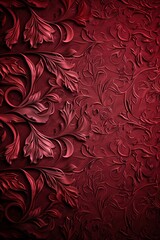 Poster - A luxurious 3D background featuring intricate patterns and a rich, deep color palette, providing an elegant setting with generous copy space.