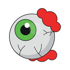 Sticker - Halloween Green Eyeball