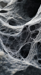 spider web with dew