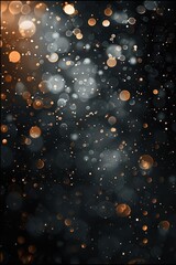Aufkleber - Little bokeh effect, black background. Generative AI.