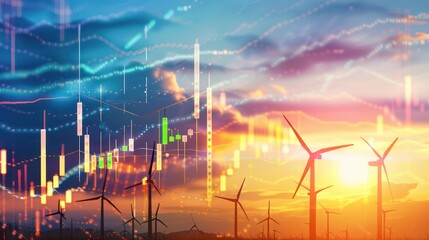 Wind Turbines and Financial Charts