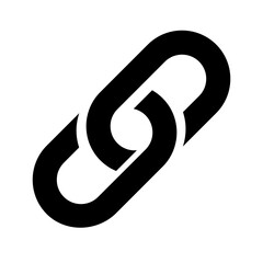 Wall Mural - web link chain vector flat icon