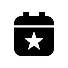 Wall Mural - calendar with star mark vector icon