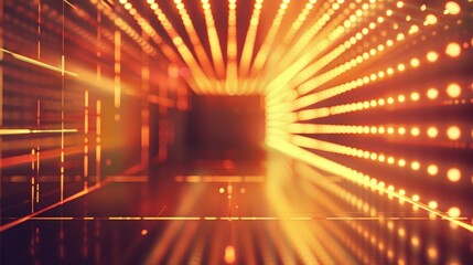 Leinwandbilder - Photo of luxurious futuristic light and reflection with grid background. 3D rendering.