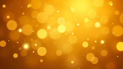 Wall Mural - Golden bokeh background with glitter