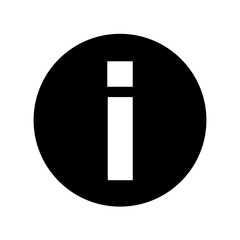 Wall Mural - information icon black circle icon