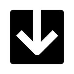 Wall Mural - download icon with arrow inside a square