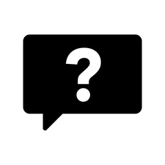 Wall Mural - chat box with interrogation mark flat vector icon