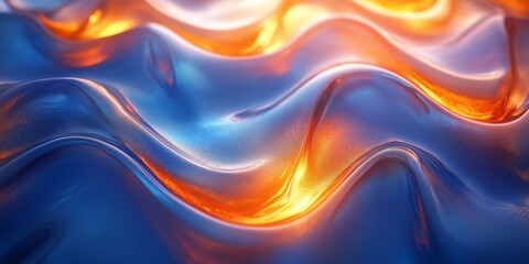 Mesmerizing Cobalt Blue and Amber Patterns in Urban Light, generative ai