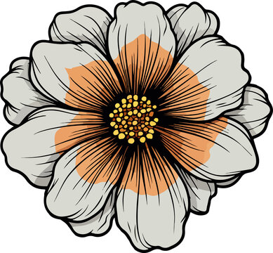 Flower clipart desing illustration