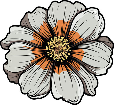 Flower clipart desing illustration