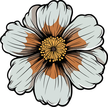 Flower clipart desing illustration