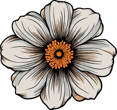 Flower clipart desing illustration