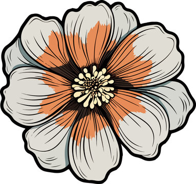Flower clipart desing illustration
