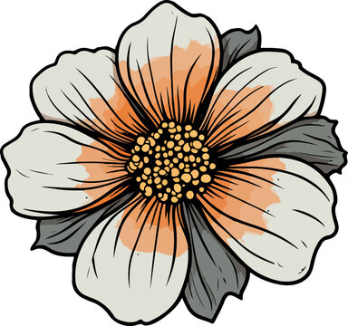 Flower clipart desing illustration