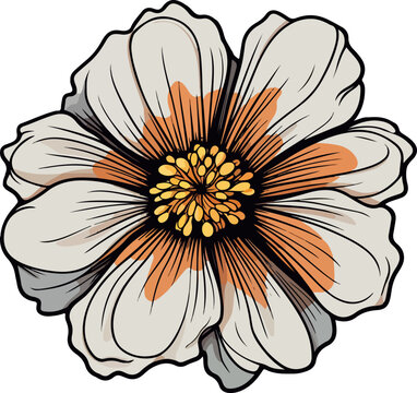 Flower clipart desing illustration
