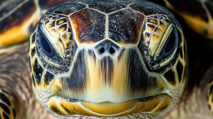 Sticker - Close-up of a Sea Turtle's Face