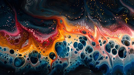 a colorful swirls of paint