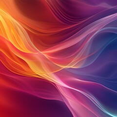Poster - Dynamic Fluid Waves A captivating abstract image featuring vibrant flowing waves with smooth gradients and a sense of motion and energy  This digital art composition creates a mesmerizing
