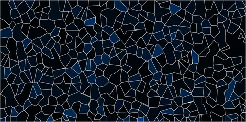 Poster - 3D broken glass quartz vonoroi diagram vector background.Papercut geometric mosaic tiles pattern background. Broken Stained-Glass Background with lines. 