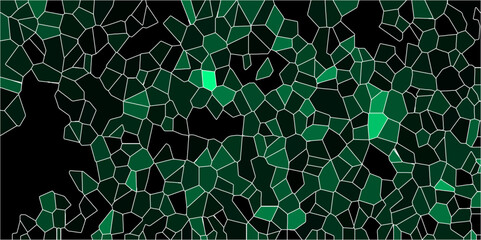 Poster - 3D broken glass quartz vonoroi diagram vector background.Papercut geometric mosaic tiles pattern background. Broken Stained-Glass Background with lines. 