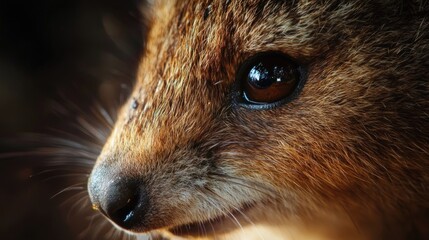 Canvas Print - Close-up Portrait of a  Brown Furry Animal