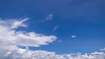 Wall Mural - captivating timelapse stock video of clear blue skies,panoramic view of clear blue sky and clouds, b