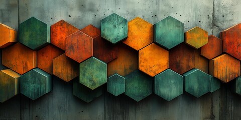 Wall Mural - Dramatic Shadows in Watercolor: High-Detail Tessellated Patterns, generative ai