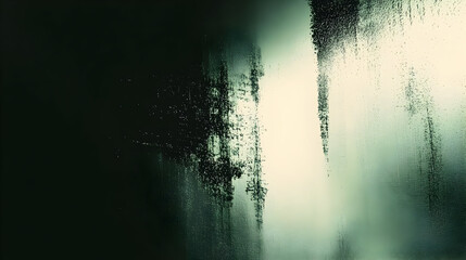 Wall Mural - Abstract dark green texture with light and shadow contrasts.