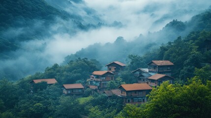 Sticker - Mystical Mountain Village