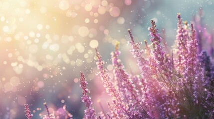 Poster - Healing properties of heather showcased on light background