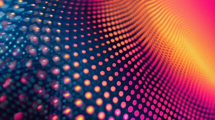 Fototapete - Minimal cover design, halftone dots, bright colors, futuristic geometric patterns