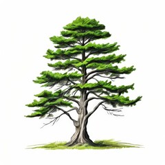 the AI Image Generator, Tree isolate on white background