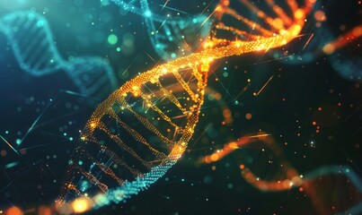 Wall Mural - Science DNA and Medical and Technology Background