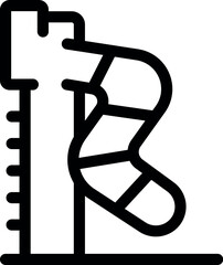 Poster - Line icon representing a playground slide, perfect for projects related to outdoor activities and children's play areas
