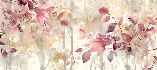 Wall Mural - A Background Featuring Floral Patterns