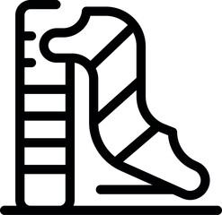 Poster - Simple line icon representing an aquapark slide for playful descent into the water