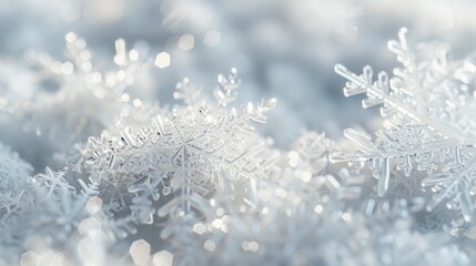 Poster - Snowflake Macro Photography