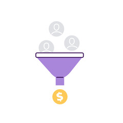 Fototapete - Conversion funnel icon. Trendy vector flat illustration isolated on a white background.
